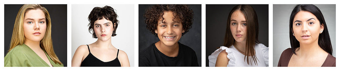 Actor headshot banner x 5